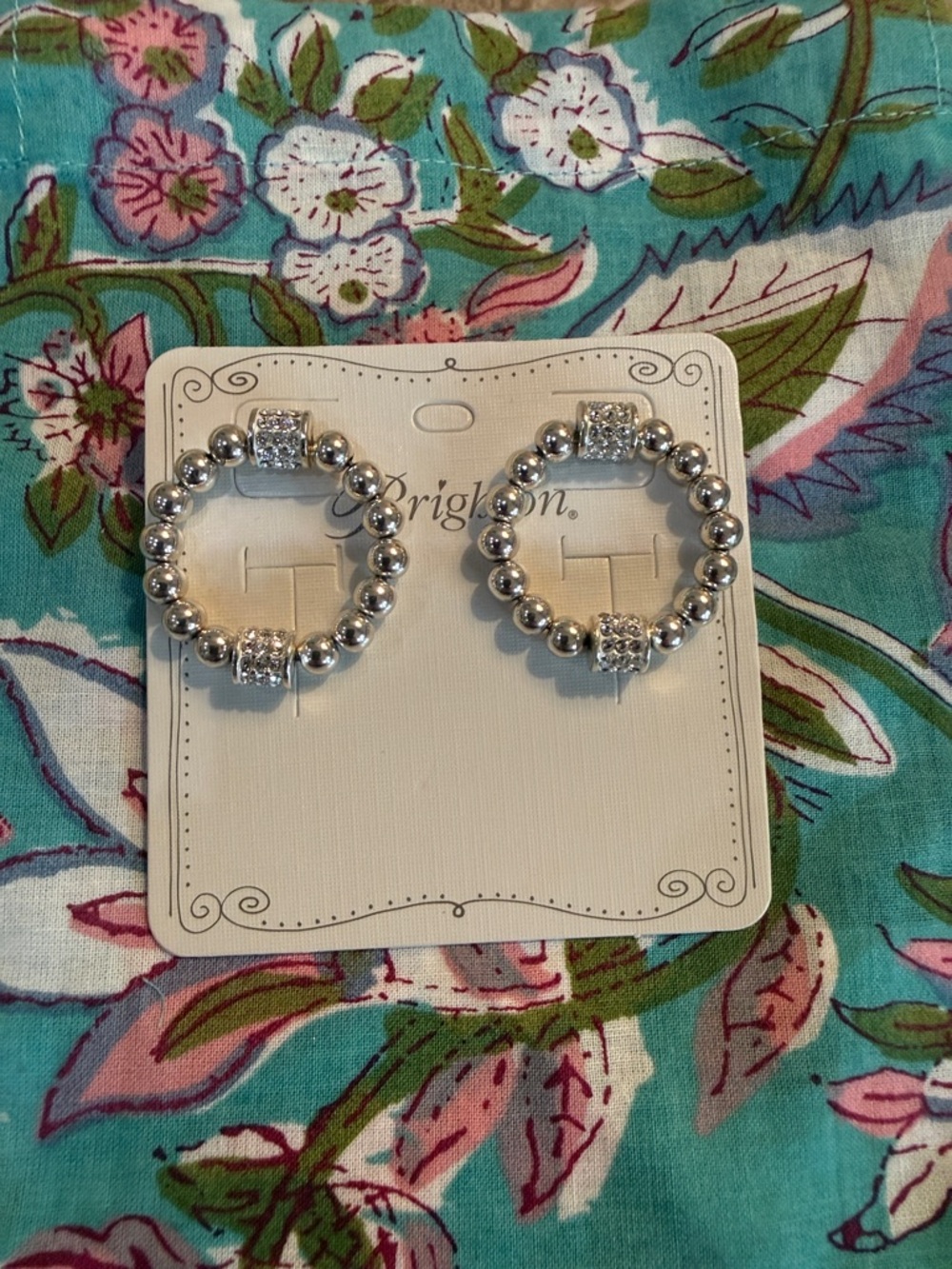Brighton Silver Meridian Hoop Earrings- Brand New